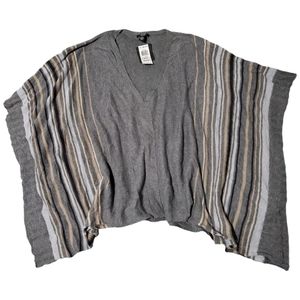 Alfani Women's Oversized Sweater Poncho Throw